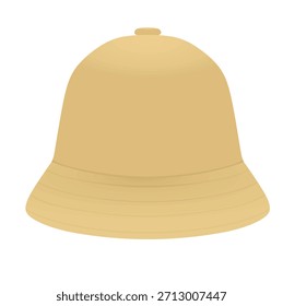 Brown round hat. vector illustration
