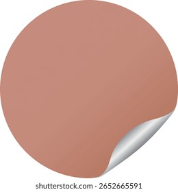 brown round sticker banner - vector design element