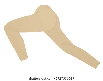 Pantalón running marrón. Vector