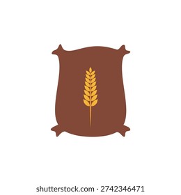 Brown sack with a wheat stalk