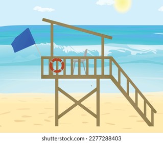 Torre de protección marrón. ilustración vectorial