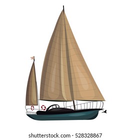 Brown sailboat