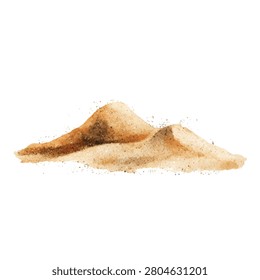 Brown sand dune mountain landscape