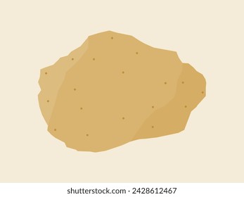 Brown sandstone rock specimen illustration