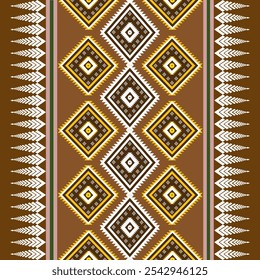 brown sarong Designed with geometric patterns that are perfectly combined and eye-catching in terms of fabric. Clothes or decorations Vector illustration