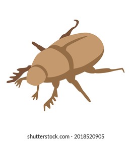 Icono de pañuelo marrón. Isométrico del icono del vector del pañuelo marrón para el diseño web aislado en fondo blanco
