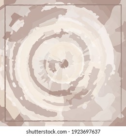 brown scarf with abstract pattern design