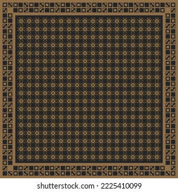 Brauner Schal mit Ziermuster. Design der Skins