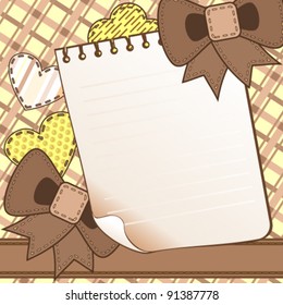 Brown scrapbook page