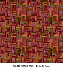 Brown seamless abstract striped triangle tile mosaic pattern background - vector wall graphic