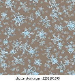 Brown Seamless Art. Vector Snow Color. Retro Flake Background. Pattern Dark Effect. Abstract Graphic Explosion. White Flying Drawn Ball Beige Polkadot Dot. Geometric Night Splotch. White Random Dot.