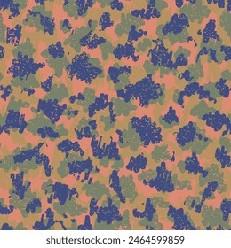 Brown Seamless Artistic Graphic Texture. Khaki Camouflage Seamless Pattern. Beige Repeated Halftone Vector Backdrop. Green Repeated Abstract Vector Background. Camouflage Pattern Camoflage