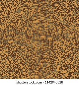 Brown seamless digital camo texture vector