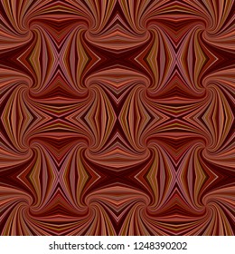 Brown seamless hypnotic abstract spiral ray stripe pattern background - vector design