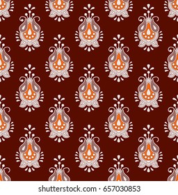 Brown seamless paisley background