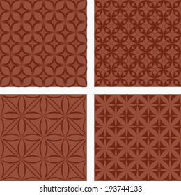 Brown seamless pattern background set - vector version