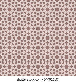 Brown seamless pattern. Floral abstract background
