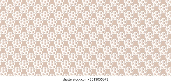 Brown seamless pattern with flowers like background