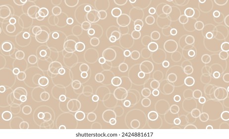 Brown seamless pattern with white circles