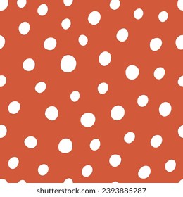 Brown seamless pattern with white spots