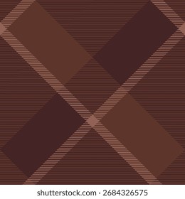 Padrão de tartan marron sem costura, amostra de tecido natural colorida, têxtil, fundo geométrico