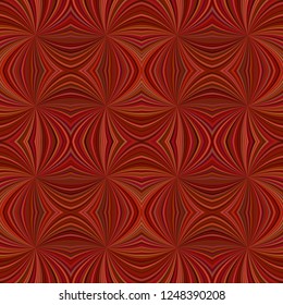 Brown seamless psychedelic abstract spiral ray stripe pattern background - vector illustration