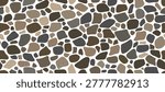 Brown seamless stone wall texture. Tile pavement pattern. Rocky floor background. Vector illustration