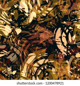 Brown seamless texture curls. Abstract vector background for web page, banners backdrop, fabric, home decor, wrapping