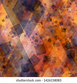 Brown seamless texture from rhombus and squares. Abstract vector background for web page, banners backdrop, fabric, home decor, wrapping