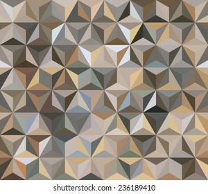 Brown Seamless Triangle Abstract Background. Vector Pattern of Geometric Shapes