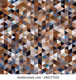 Brown Seamless Triangle Abstract Background. Vector Pattern of Geometric Shapes