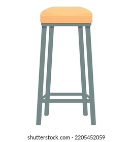 Vector de caricatura de icono de asiento marrón. Sillón de bar. Cafetería moderna