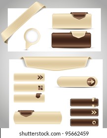 Brown set buttons for your site