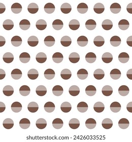 Brown shade circle pattern. Circle vector seamless pattern. Decorative element, wrapping paper, wall tiles, floor tiles, bathroom tiles.	