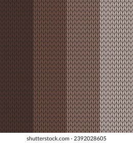 Brown shade knitted pattern. knitted vector pattern. Seamless gradient pattern for clothing, wrapping paper, backdrop, background, gift card.