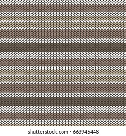 brown shade and white striped knitting pattern background vector illustration image
