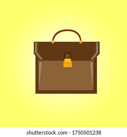 a brown and shiny briefcase with a secure lock system and comfortable look but also gives an extra elegant and a second look object