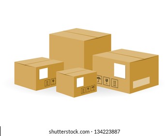 Braunen Versandschachtel - Set Kartonverpackungsverpackungen für die Verpackung von Erzeugnissen