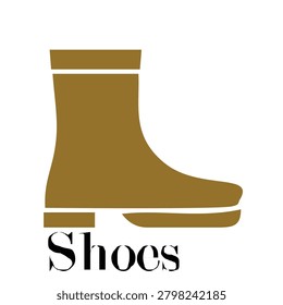 Brown Shoe Icon Vector Illustration Isolated on White Background