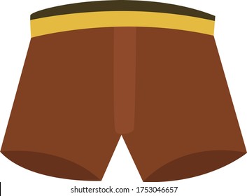Brown short, illustration, vector on white background