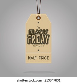 a brown sign with text for black friday