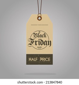 Un letrero marrón con texto para Black Friday