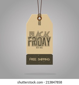 a brown sign with text for black friday