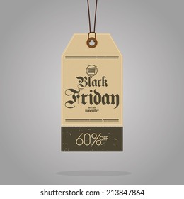 a brown sign with text for black friday