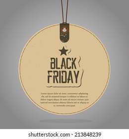 a brown sign with text for black friday