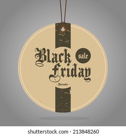 a brown sign with text for black friday
