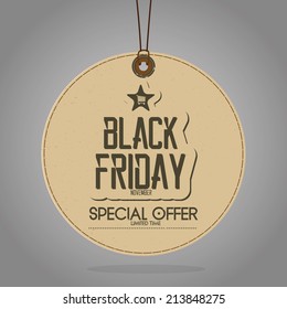 a brown sign with text for black friday
