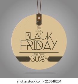 a brown sign with text for black friday