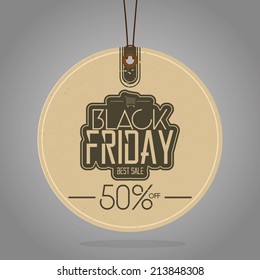 a brown sign with text for black friday