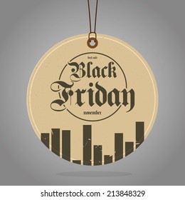 a brown sign with text for black friday